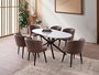 Hanah Home Aura - 3011 Mesa de comedor Moca claro